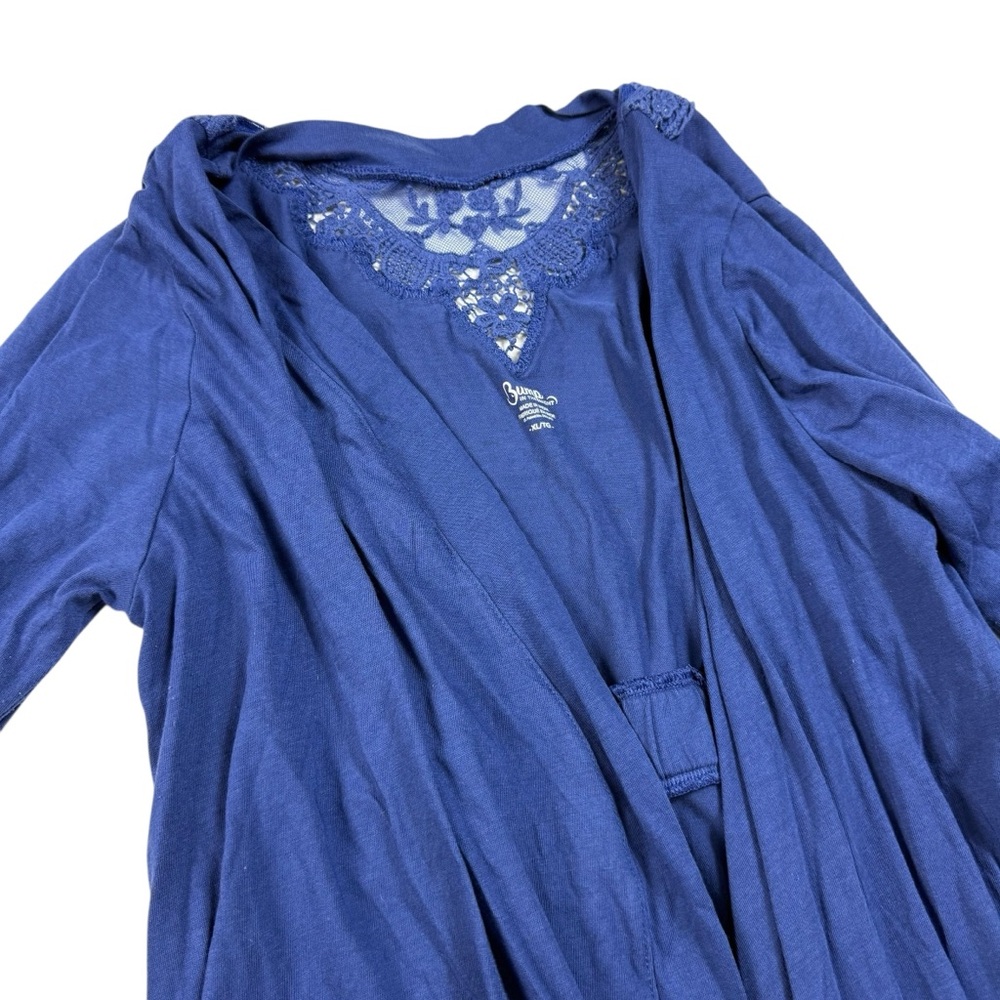 Bump in the Night Maternity 2-Piece Sleep/Loungewear Set Blue XL Robe & Cami - Picture 3 of 16